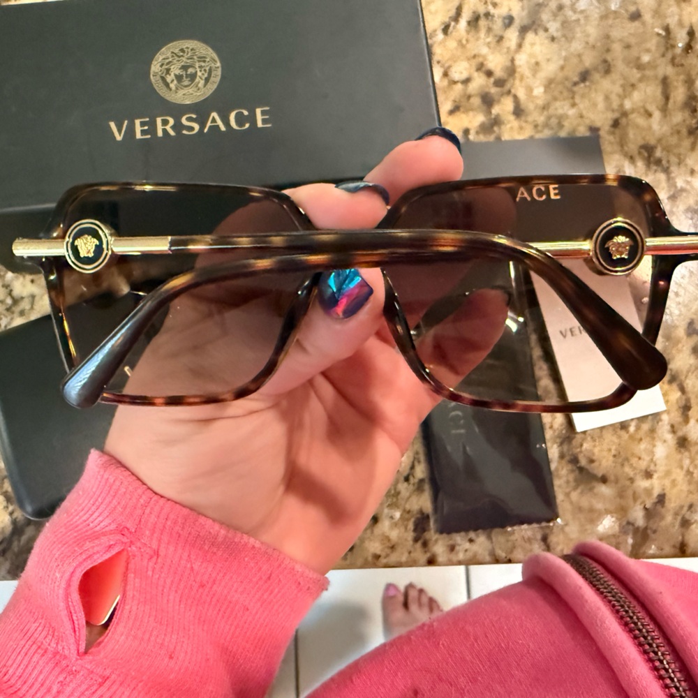 Versace Dark Brown Sunglasses - Picture 3 of 10